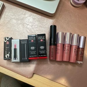Bundle of new mini lipsticks: TARTE, makeup forever, Sephora, smashbox, Benefit